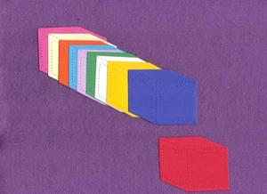 BLOQUE DE CONSTRUCCIÓN troqueladas tarjetas de álbum de recortes - Imagen 1 de 1