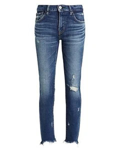 MOUSSY VINTAGE Glendele Distressed Skinny Jeans High Rise Dark Denim Sz 24 - Picture 1 of 5