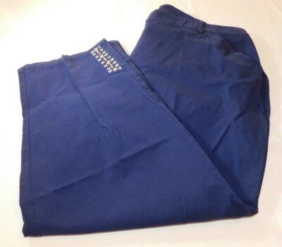 Hearts of Palm Woman Women's Ladies pants Capri Cropped Navy Blue 20W NWT - Image 1 of 4