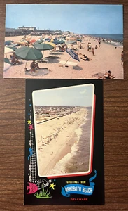 2 Rehoboth Beach, Delaware DE Postcards ~ Aerial View, Greetings, Sunbathing - Picture 1 of 5