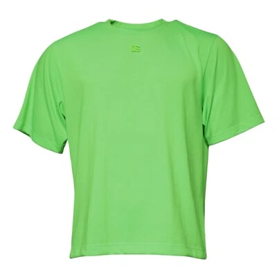 DOLCE & GABBANA Camiseta Verde Logo Poliéster Cuello Redondo Hombres IT50/US40/L 600usd Foto 1 de 4