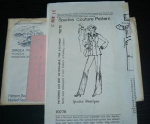 Vintage 1970s Spadea Designer Pattern 70775 Womens Western Pants Suit Size 16 UC - Picture 1 of 2