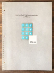 Codex - 3380/3385 DualVIEW Management Option User's Manual (1990) - Picture 1 of 10