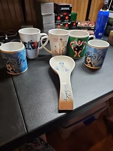 Elvis Presley Cups Set Of 5 & Spoon Rest Used - Picture 1 of 10