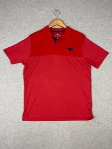 Southern Methodist University Polo Shirt Mens L Red NCAA SMU Mustangs Colosseum - Picture 1 of 8