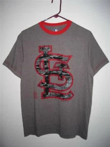 Camiseta de los Cardenales de San Luis mediana Big Camo logotipo gris brezo nueva con etiquetas - Imagen 1 de 4