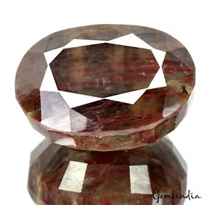 Certified 685 Ct Natural Untreated Brown With Red Streaks Sapphire Oval Huge Gem - Picture 1 of 6