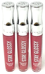 (3) Rimmel Stay Glossy Lip Gloss Shine Lip Gloss Sealed 140 - Flower Power - Picture 1 of 3