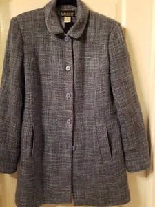DIALOGUE Women's Tweed Blazer Coat Fully Lined Blue Multi Color Size 10 - Picture 1 of 10