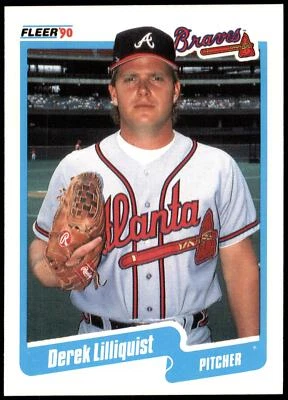 Derek Lilliquist #588b 1990 Fleer - Image 1 of 2