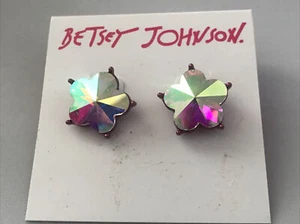 Betsey Johnson Ohrstecker Stein Blume NEU - Bild 1 von 6