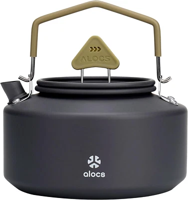 Alocs Cafetera Portátil Camping Tetera, Tetera Hervidor 1L para Estufa, Exterior, Foto 1 de 4