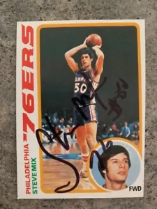 STEVE MIX PHILADELPHIA 76ERS SIXER SIGNED AUTOGRAPHED 1976 TOPPS #18 - Picture 1 of 1