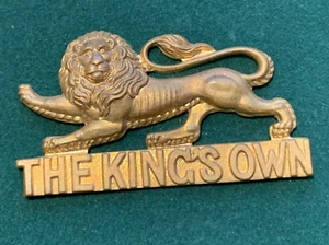 Kings Own Royal Regiment( Lancaster) Cap Badge Genuine RARE BRASS - Picture 1 of 4