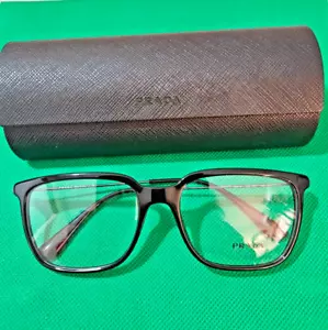 NEW Prada VPR 17T 1AB-1O1 55-18mm Black & Gunmetal Women's Eyeglasses SALE! - Picture 1 of 7
