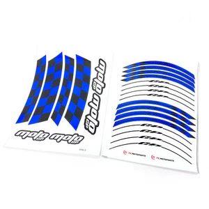Blue 17 inch Rim Decal Stickers GP01 Kit For Yamaha FZ09 MT-09 18 19 20 21 - Bild 1 von 12