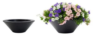 Ciotola per fiori nera - ciotola per piante ciotola per piante vaso per fiori vasca per fiori - Foto 1 di 11