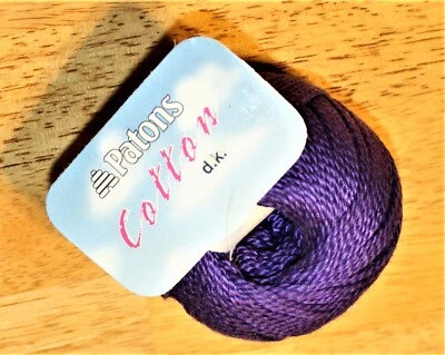 Coats/Bates: PATONS COTTON d.k. 50 Gram Ball - PURPLE - Sport Weight #3675 - Image 1 of 4