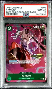 PSA 10 Yamato 2023 #P-008 CS Celebration Pack One Piece Championship - Picture 1 of 2