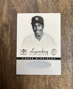 2000 Upper Deck Legendary Pinstripes Dave Winfield #DW-LP- Game Used Jersey - Picture 1 of 2
