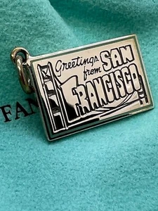 Tiffany & Co. San Francisco Cartolina Charm per Bracciale o Collana Argento 925 - Foto 1 di 11