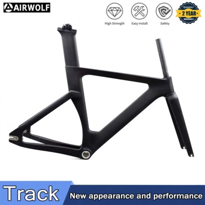 2023 Full Carbon Fiber Track Frame BSA Road Bike Frame 700c Rigid Fixed Gear - Bild 1 von 4