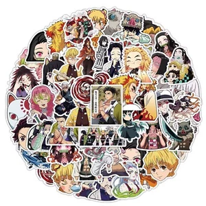 Demon Slayer Kimetsu no Yaiba Anime Manga Stickers Random 10/25/50 Pcs - Picture 1 of 3