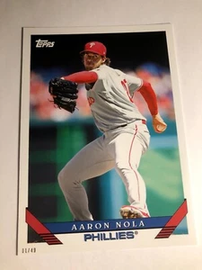 2019 Topps Archives Jumbo 5x7 Aaron Nola Phillies 253 07/49 - Picture 1 of 1