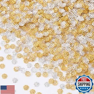 ANCIRS 2000pcs 7mm Spacer Beads Caps for Jewelry Making, Metal Flower Bead Ca - Picture 1 of 5