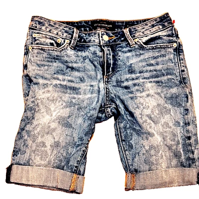 Lucky Brand Jean  Womens Lolita Skinny Cut Off Shorts 4 27Cuffed Floral Jorts - Image 1 of 4