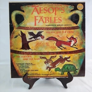 Burgess Meredith Aesop’s Fables Fox and Crow Tortoise and Hare LP Golden LP Vtg - Imagen 1 de 4