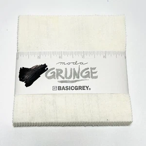 Moda Grunge Metallic by Basic Grey Creme Ivory Grunge Metallic Charm Pack - Picture 1 of 2