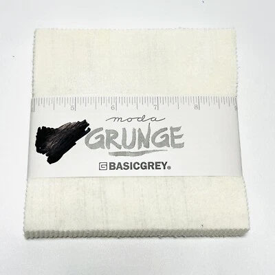 Moda Grunge Metallic by Basic Grey Creme Ivory Grunge Metallic Charm Pack - Image 1 of 2