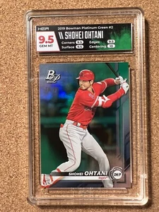 2020 Bowman Platinum Green #2 Shohei Ohtani HGA 9.5 Gem Mint Grade SP 70/99 - Picture 1 of 4