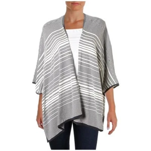  Tommy Hilfiger Damen Poncho Oberteil Baumwolle gestreift S/M Neu mit Etikett - Bild 1 von 1