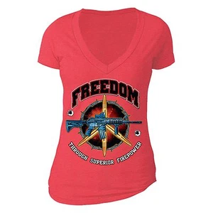 Freedom Power USA Vet T-shirt 2nd Amendment Rifle sniper AK47 MR AR15 USA Tshirt - Picture 1 of 1