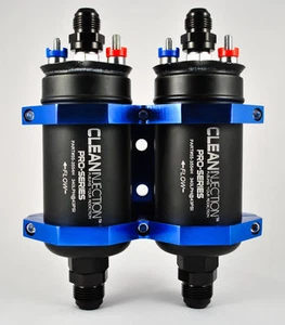 Dual 340LPH inline EFI fuel pump 8an 10an bosch 044 style external -8 e85 inline - Picture 1 of 5