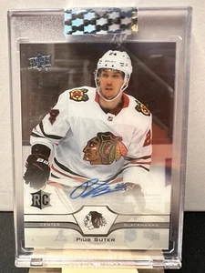 Pius Suter 2020-21 Upper Deck CLEAR CUT AUTO CC-PS Blackhawks Canucks Rookie - Picture 1 of 2