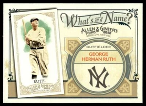 2012 Topps Allen & Ginter What's in a Name? BABE RUTH - Picture 1 of 2