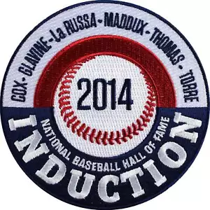 2014 National Baseball Hall Of Fame Induzione Patch Cox Glavine Maddux Thomas - Foto 1 di 1