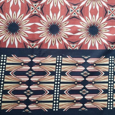 Benartex Fabric Gotham 2552 Brown Black Border  1.5 Yd X 43" Cotton - Image 1 of 4