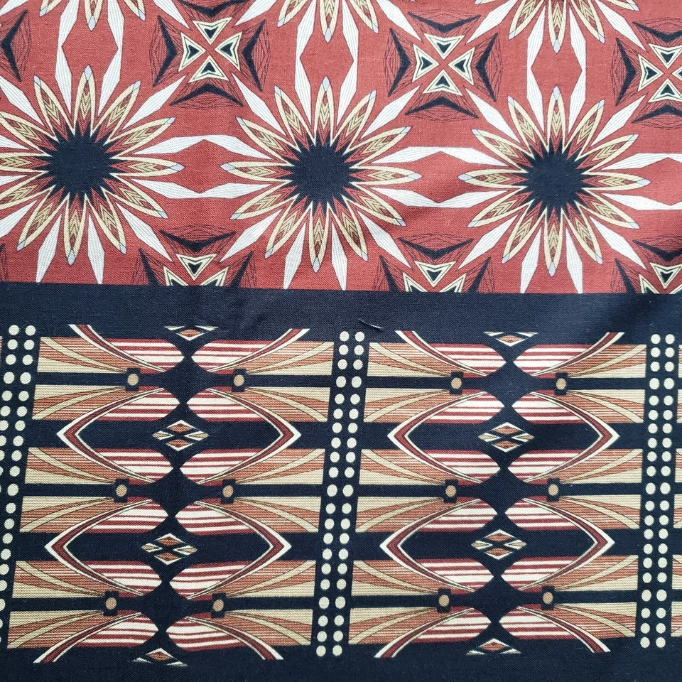 Benartex Fabric Gotham 2552 Brown Black Border  1.5 Yd X 43" Cotton - Image 1 of 4