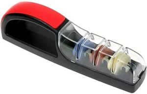 Minosharp No.550 Black Red 3 Global Ceramic Water Knife Sharpener JAPAN Import - Picture 1 of 5