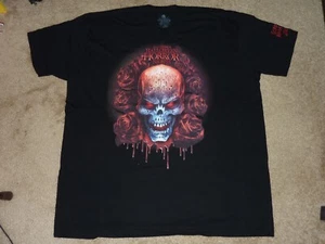 T-shirt nera nuova senza etichette Universal Studios Halloween Horror Nights 2017 staff 3XL 54" - Foto 1 di 7