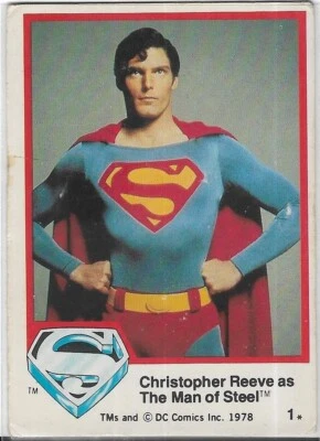 SUPERMAN THE MOVIE 1978 Topps Trading Card #1 Christopher Reeve As The Man Of St - Image 1 of 2