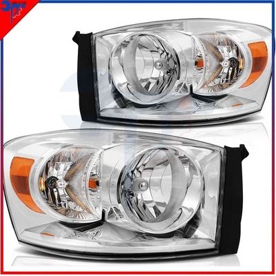 Pair Headlights Assembly For Dodge Ram 2006-2009 Headlamps Assembly - Image 1 of 4