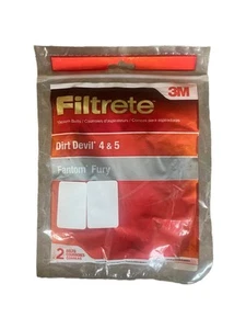 3M Filtrete Vacuum Cleaner Belts Dirt Devil 4 & 5 Fantom Fury 2-Pack 65045A New - Picture 1 of 2