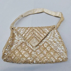 Vintage Handarbeit Perlen Pailletten Jill Kaiserin Japan Clutch Handtasche Tasche formell - Bild 1 von 14