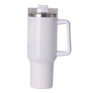 40oz large capacity tumbler With Handle And Straw Lid, Insulated Reusable Stainl - Picture 1 of 8