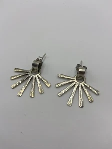 Retired James Avery Starburst Sterling Earrings - Picture 1 of 4